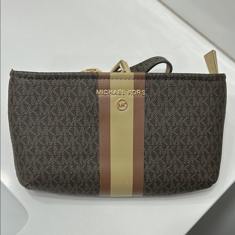 Michael Kors Brown and Gold Belt Bag